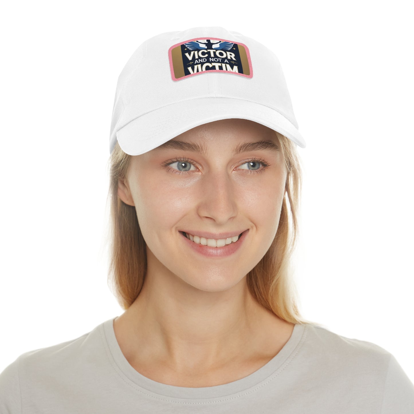 Dad Hat with Leather Patch - "Victor and Not a Victim" - Stylish Cap for Men, Gift for Dad, Father's Day, Casual Wear, Motivational [...]