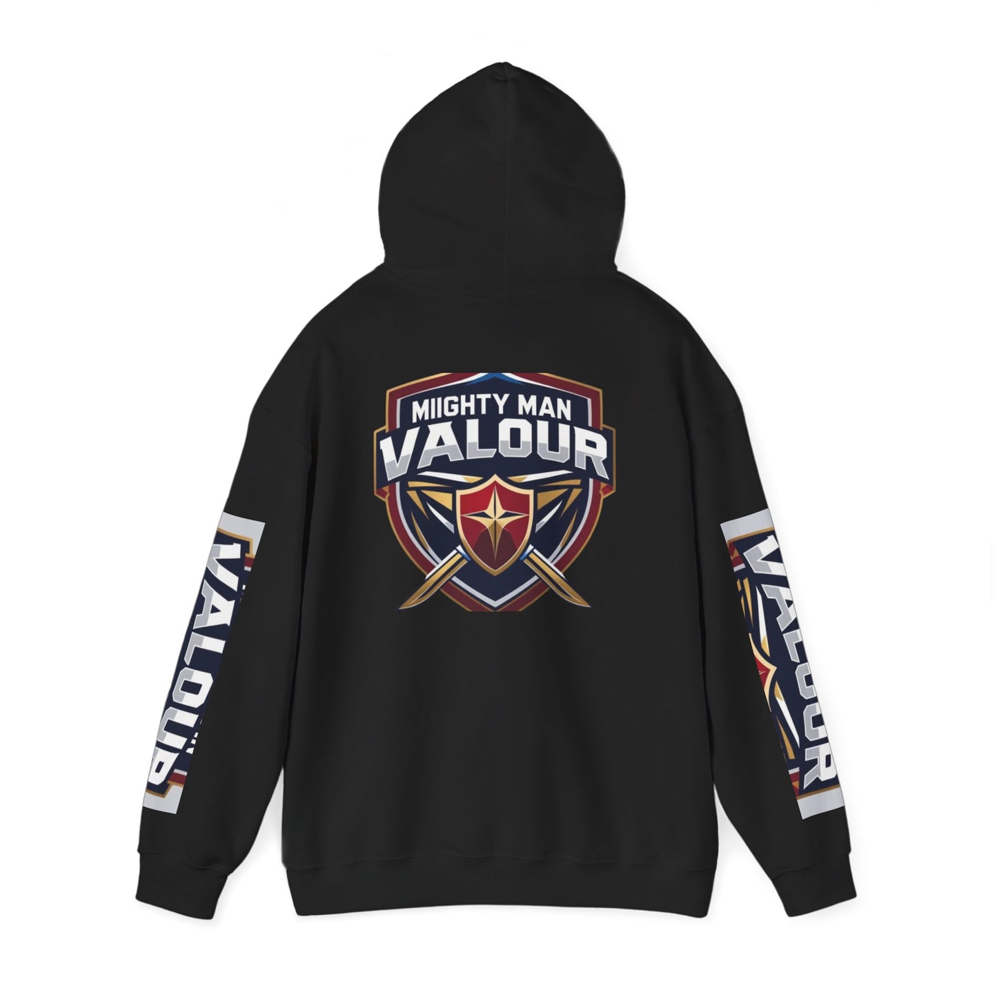 Valour Warrior Hoodie - Unisex Heavy Blend Sweatshirt, Gift for Gamers, Cozy Everyday Wear, Motivational Apparel, Sports Merch