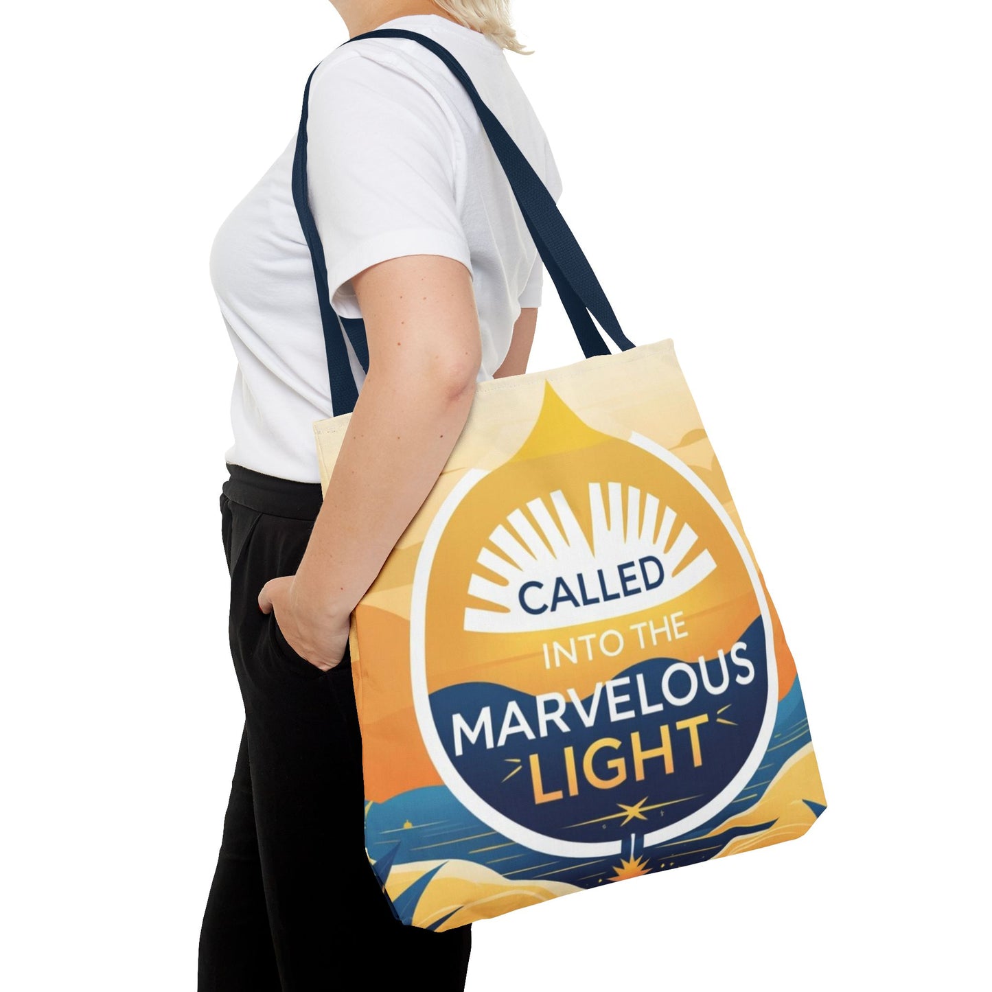 Marvelous Light Tote Bag - Inspirational Gift for Women, Eco-Friendly Shopping Bag, Boho Style, Spiritual Decor