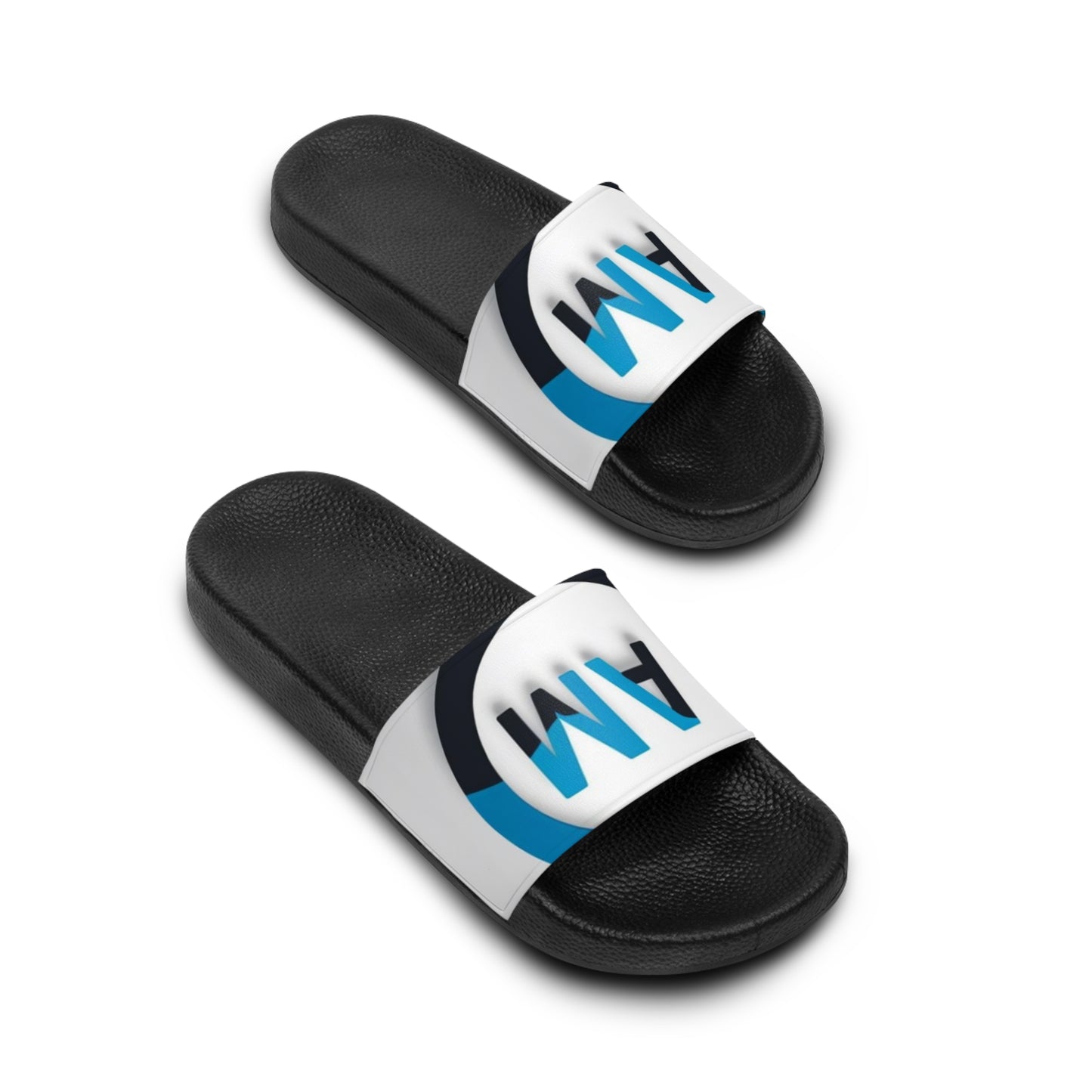 Stylish Men’s Slide Sandals with Motivational Design, Summer Footwear, Beach Slides, Casual Indoor Slippers, Athletic Sandals