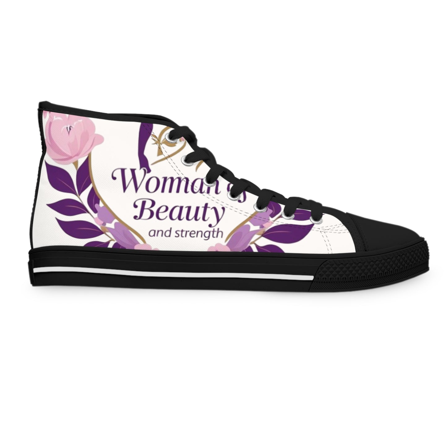 Empowering Women's High Top Sneakers - Stylish, Comfortable, Versatile Shoes for Every Occasion, Fashion, Beauty, Strength, Gift