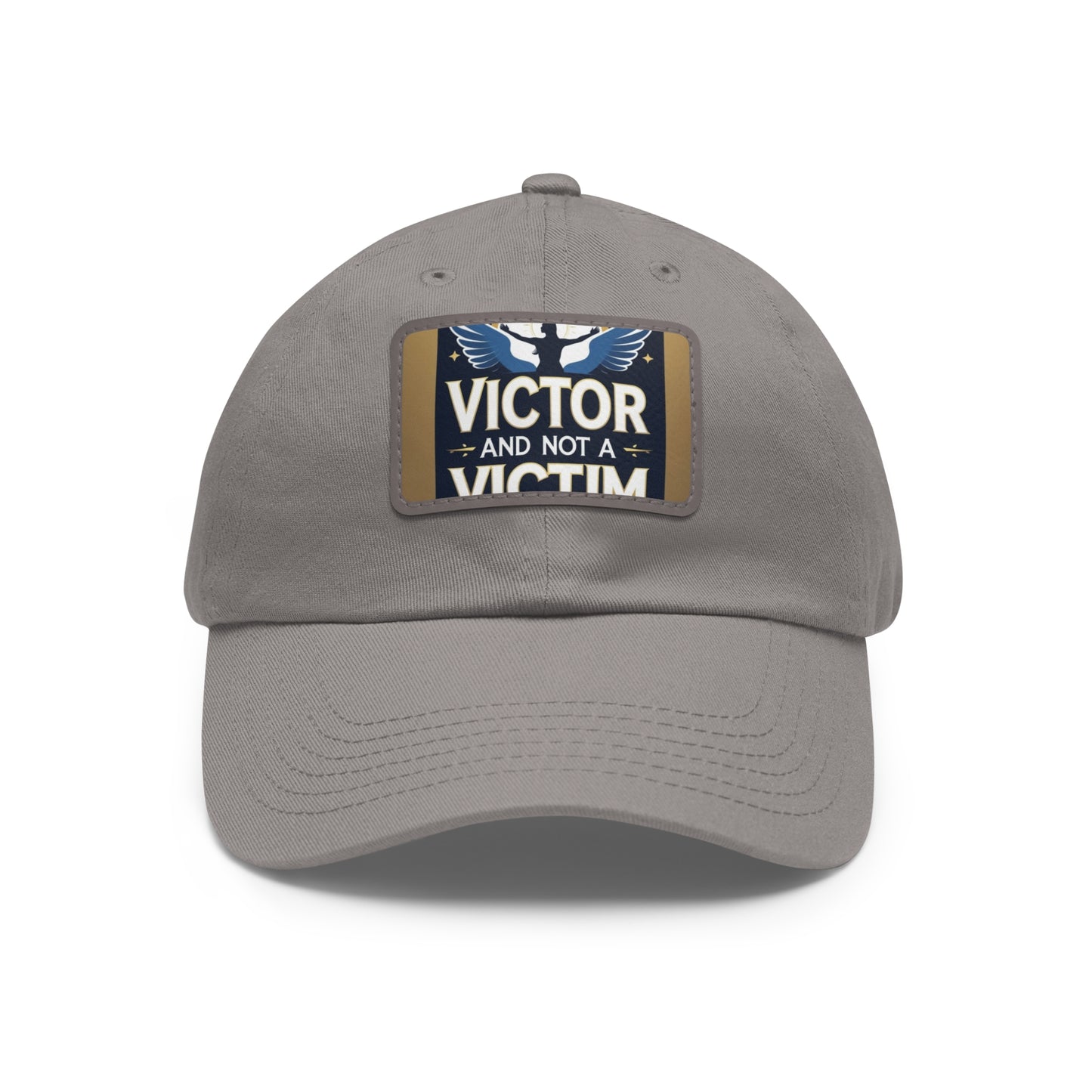 Dad Hat with Leather Patch - "Victor and Not a Victim" - Stylish Cap for Men, Gift for Dad, Father's Day, Casual Wear, Motivational [...]
