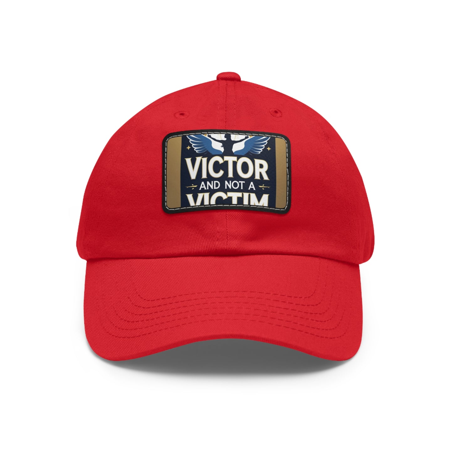 Dad Hat with Leather Patch - "Victor and Not a Victim" - Stylish Cap for Men, Gift for Dad, Father's Day, Casual Wear, Motivational [...]