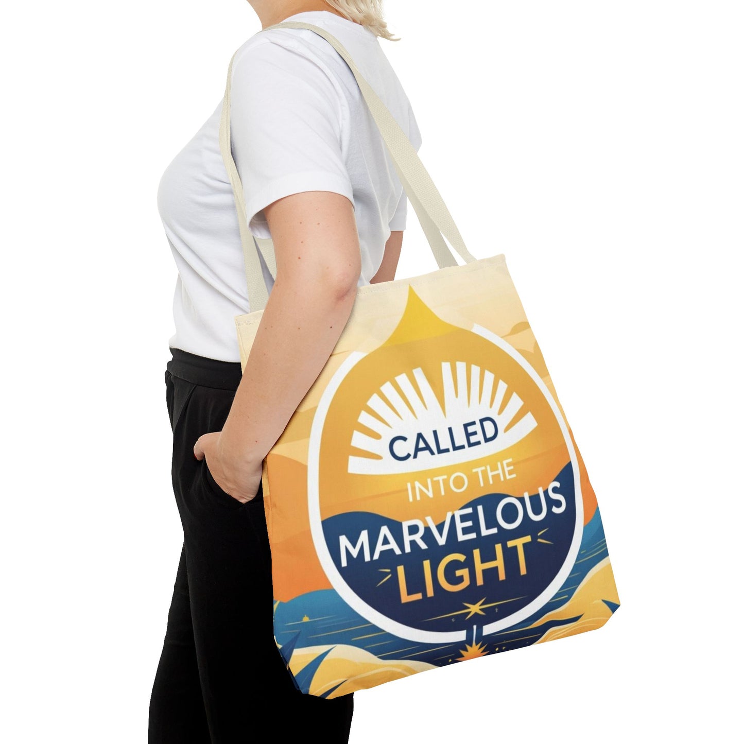 Marvelous Light Tote Bag - Inspirational Gift for Women, Eco-Friendly Shopping Bag, Boho Style, Spiritual Decor