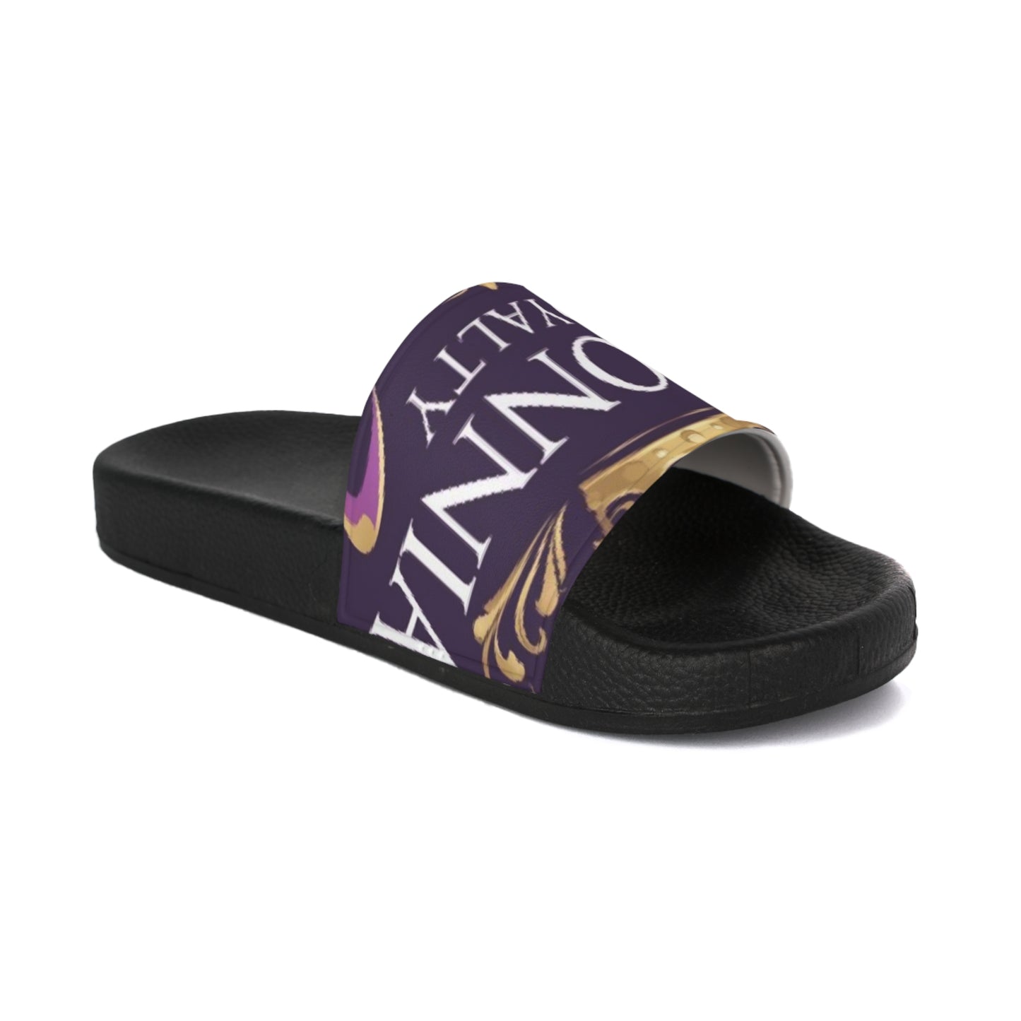 Men's Slide Sandals with Royalty Design - Stylish Footwear for Summer, Pool Parties, Beach Days, Gifts for Him, Comfortable Slides