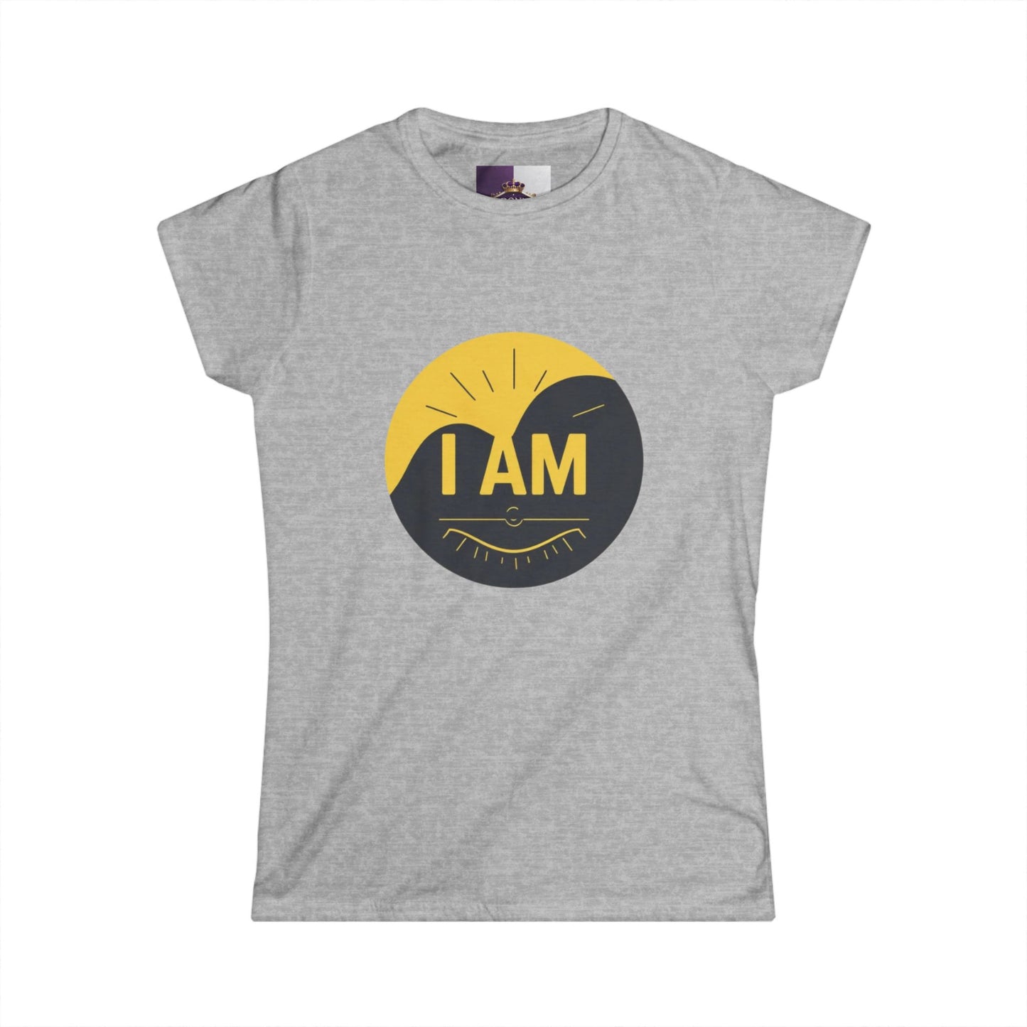 Inspirational Women's Softstyle Tee - Empowering I AM, Uplifting Statement Shirt, Motivational Gift, Casual Wear, Spiritual Tee