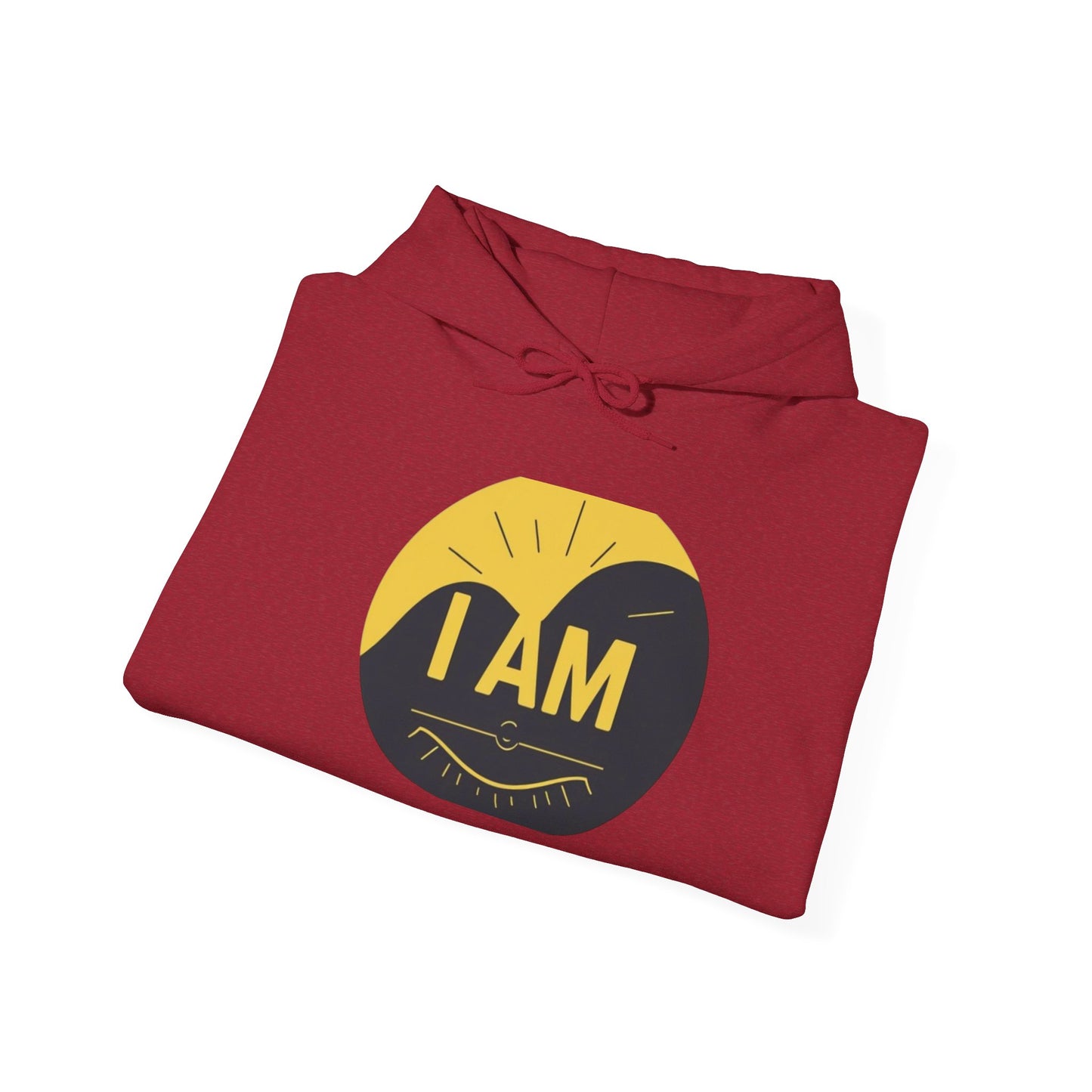 Inspirational Hooded Sweatshirt – I AM, Motivational Apparel, Unisex Hoodie for Comfort, Gift for Encouragement, Positive Vibes