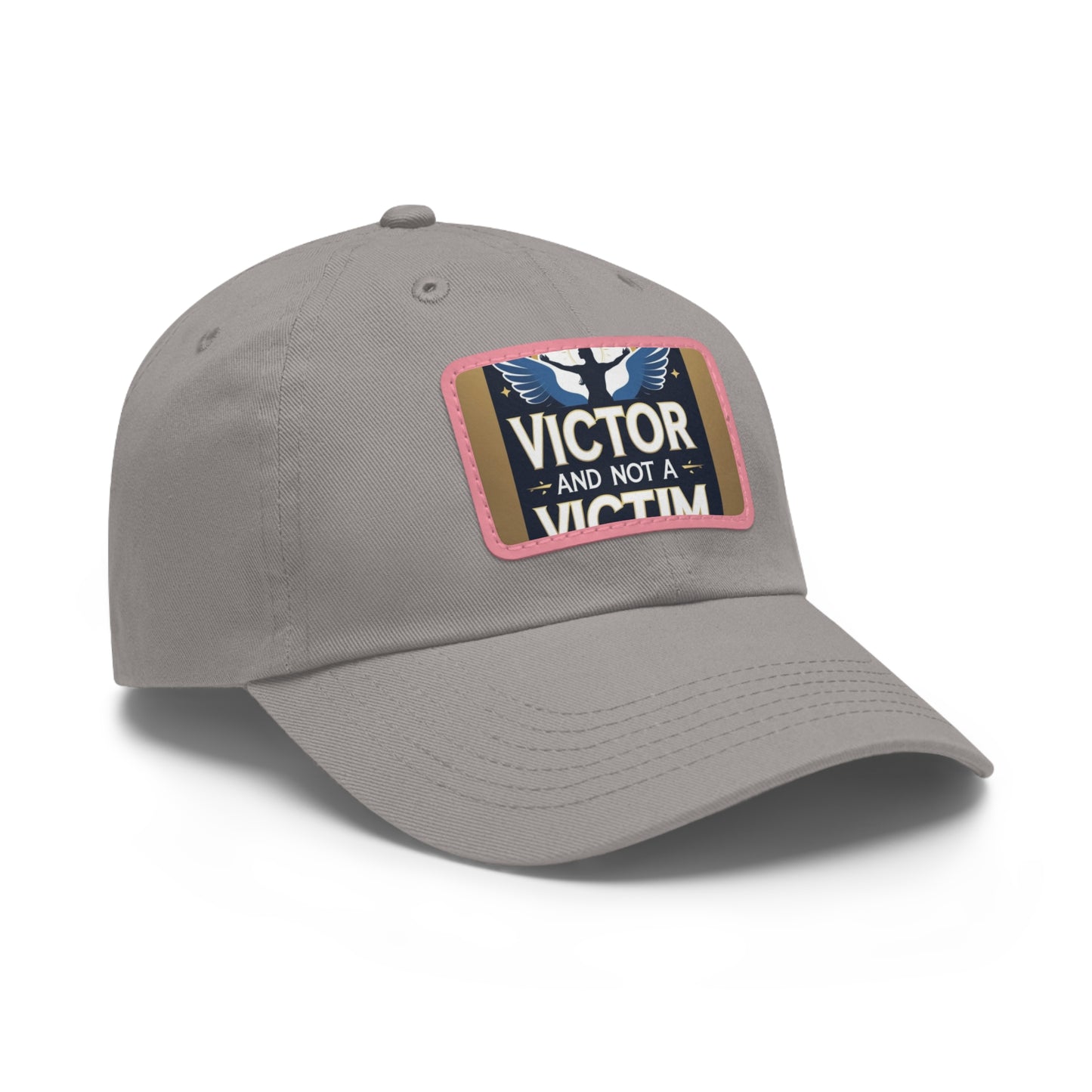 Dad Hat with Leather Patch - "Victor and Not a Victim" - Stylish Cap for Men, Gift for Dad, Father's Day, Casual Wear, Motivational [...]