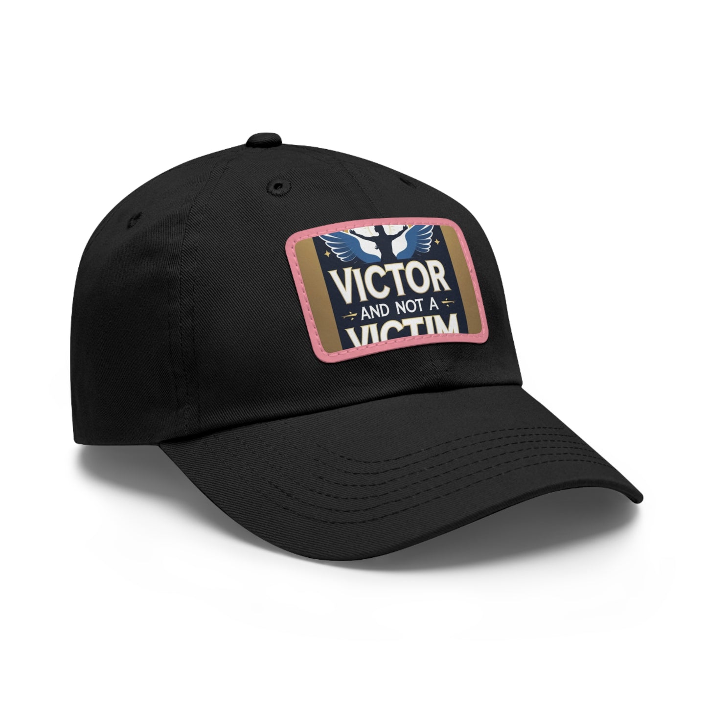 Dad Hat with Leather Patch - "Victor and Not a Victim" - Stylish Cap for Men, Gift for Dad, Father's Day, Casual Wear, Motivational [...]