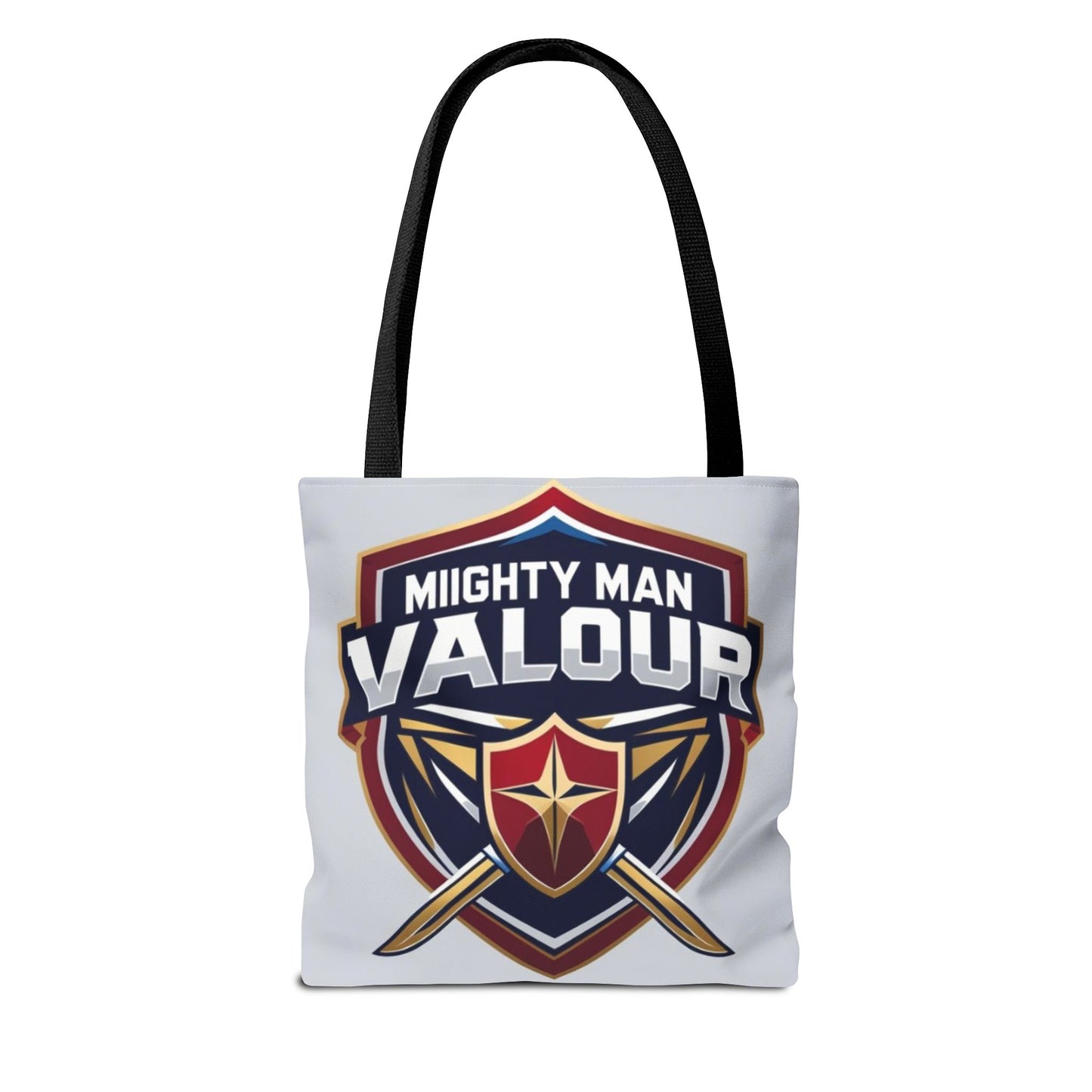 Mighty Man Valor Tote Bag - Versatile Carryall for Heroes, Gift for Gamers, Motivational Shopping Bag, Everyday Eco-Friendly Tote