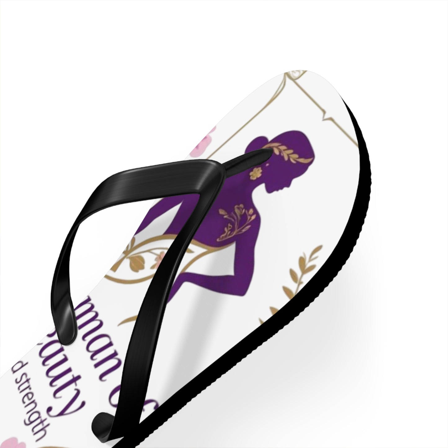 Empowered Woman Flip Flops | Inspiring Footwear for Summer, Perfect Gift for Her, Beach, Vacation, Self-Love Celebration