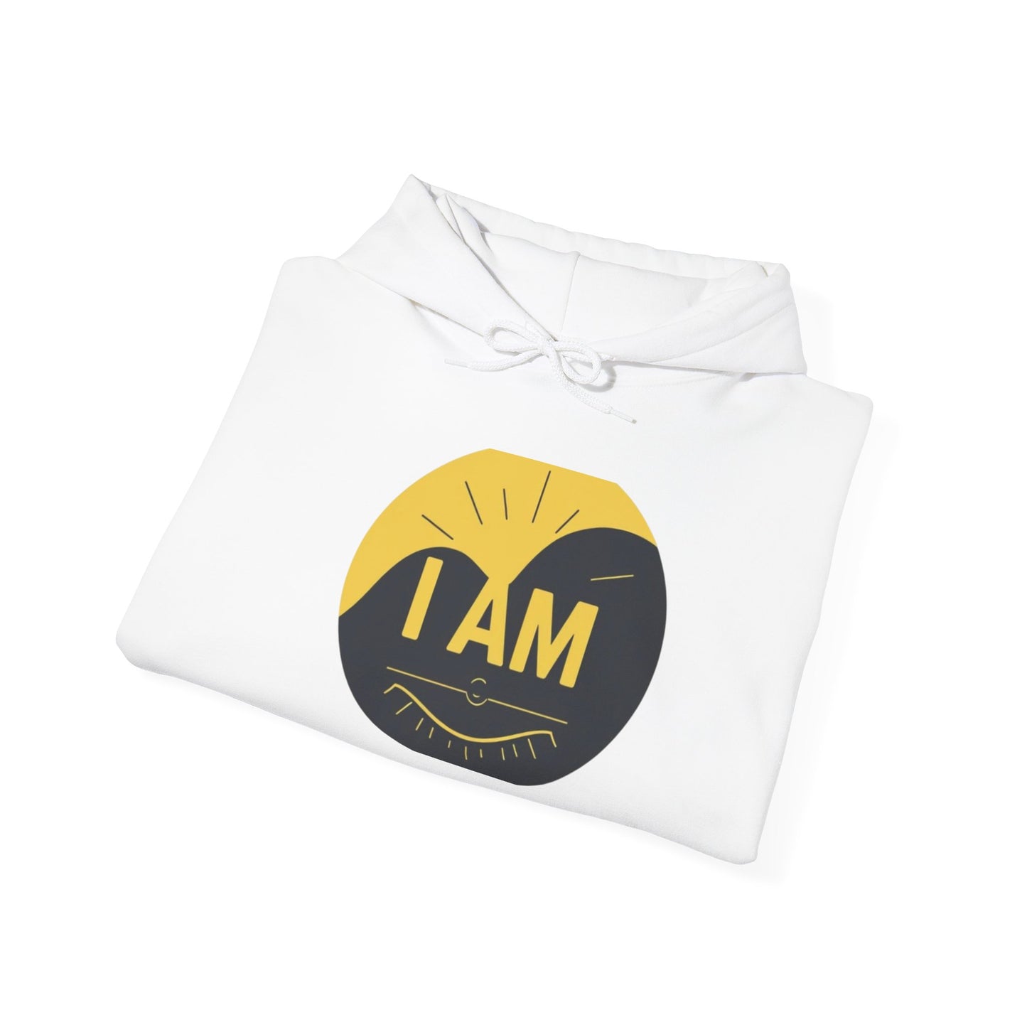 Inspirational Hooded Sweatshirt – I AM, Motivational Apparel, Unisex Hoodie for Comfort, Gift for Encouragement, Positive Vibes