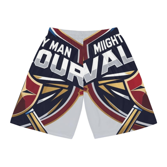 Mighty Man Valor Basketball Shorts, Sportswear, Gym Shorts, Athletic Apparel, Comfortable Basketball Gear, Gift for Sports Lovers