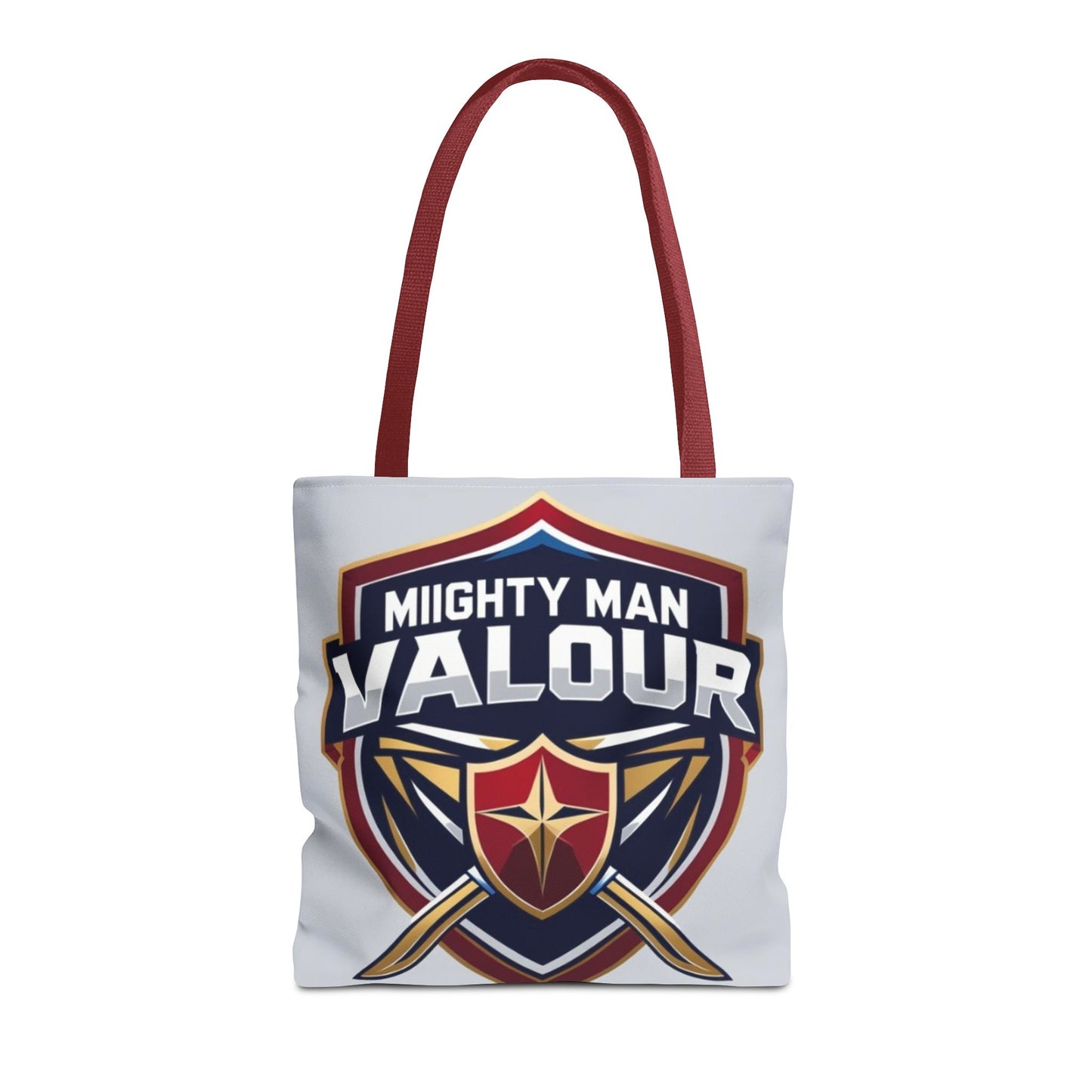 Mighty Man Valor Tote Bag - Versatile Carryall for Heroes, Gift for Gamers, Motivational Shopping Bag, Everyday Eco-Friendly Tote