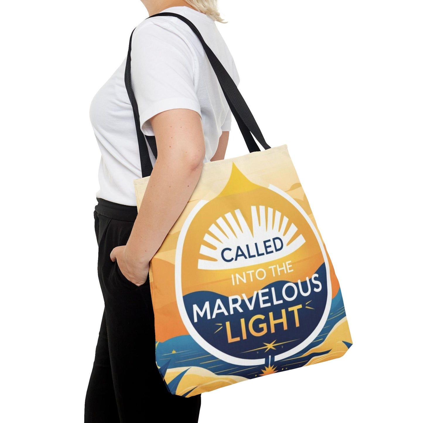 Marvelous Light Tote Bag - Inspirational Gift for Women, Eco-Friendly Shopping Bag, Boho Style, Spiritual Decor