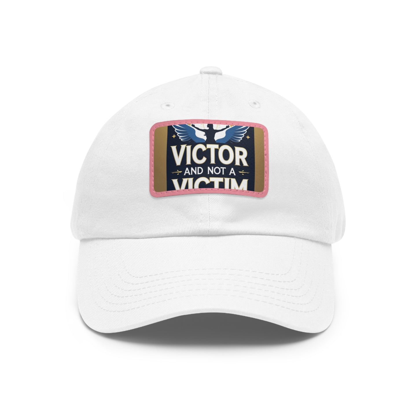 Dad Hat with Leather Patch - "Victor and Not a Victim" - Stylish Cap for Men, Gift for Dad, Father's Day, Casual Wear, Motivational [...]