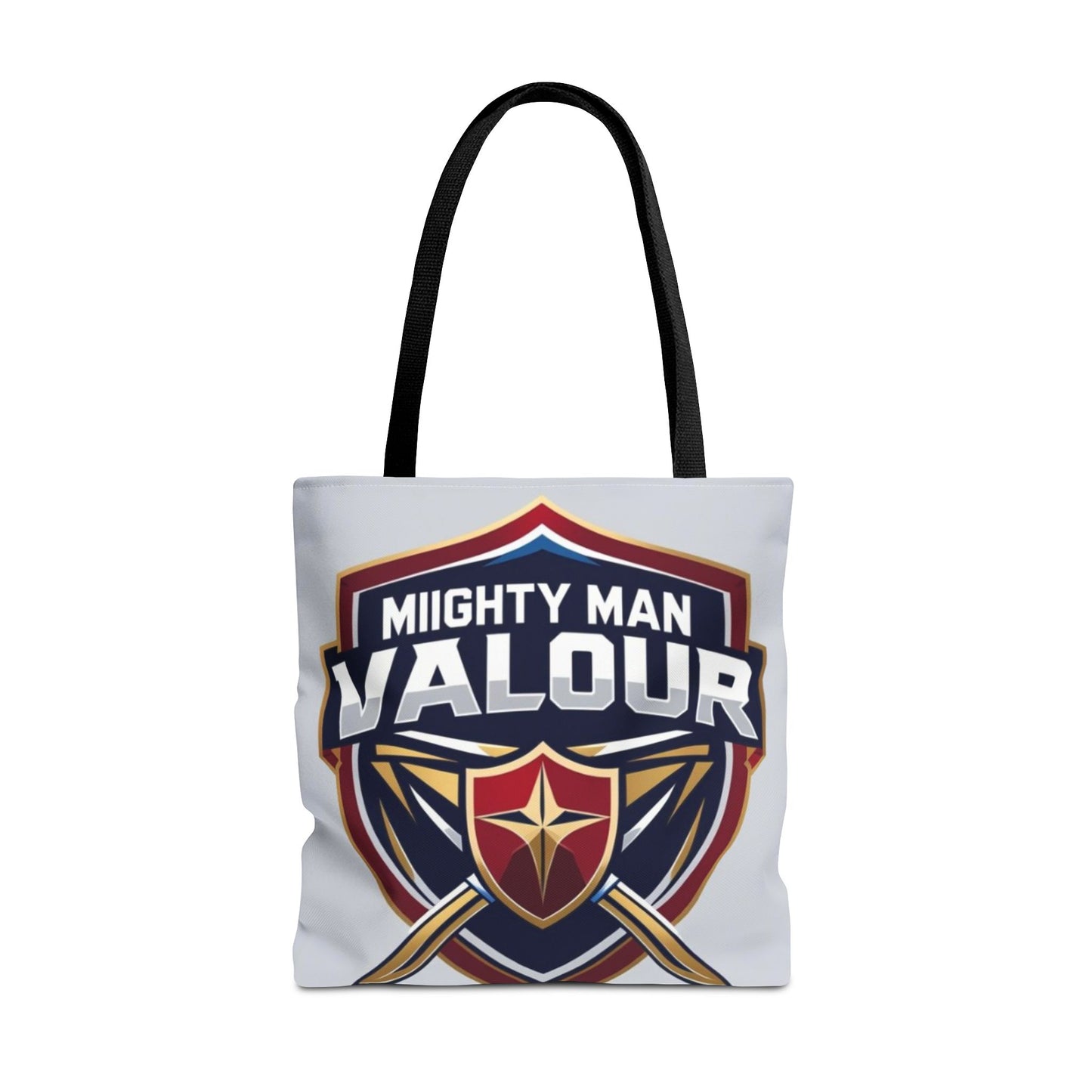 Mighty Man Valor Tote Bag - Versatile Carryall for Heroes, Gift for Gamers, Motivational Shopping Bag, Everyday Eco-Friendly Tote