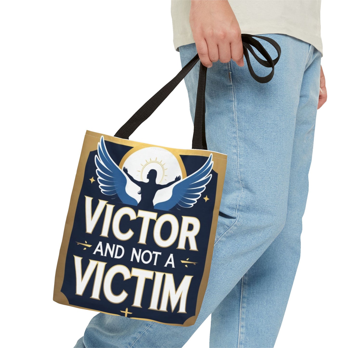 Empowering Tote Bag - "Victor Not a Victim" - Inspirational Gift for Strength and Resilience, Eco-Friendly Carryall, Motivational [...]