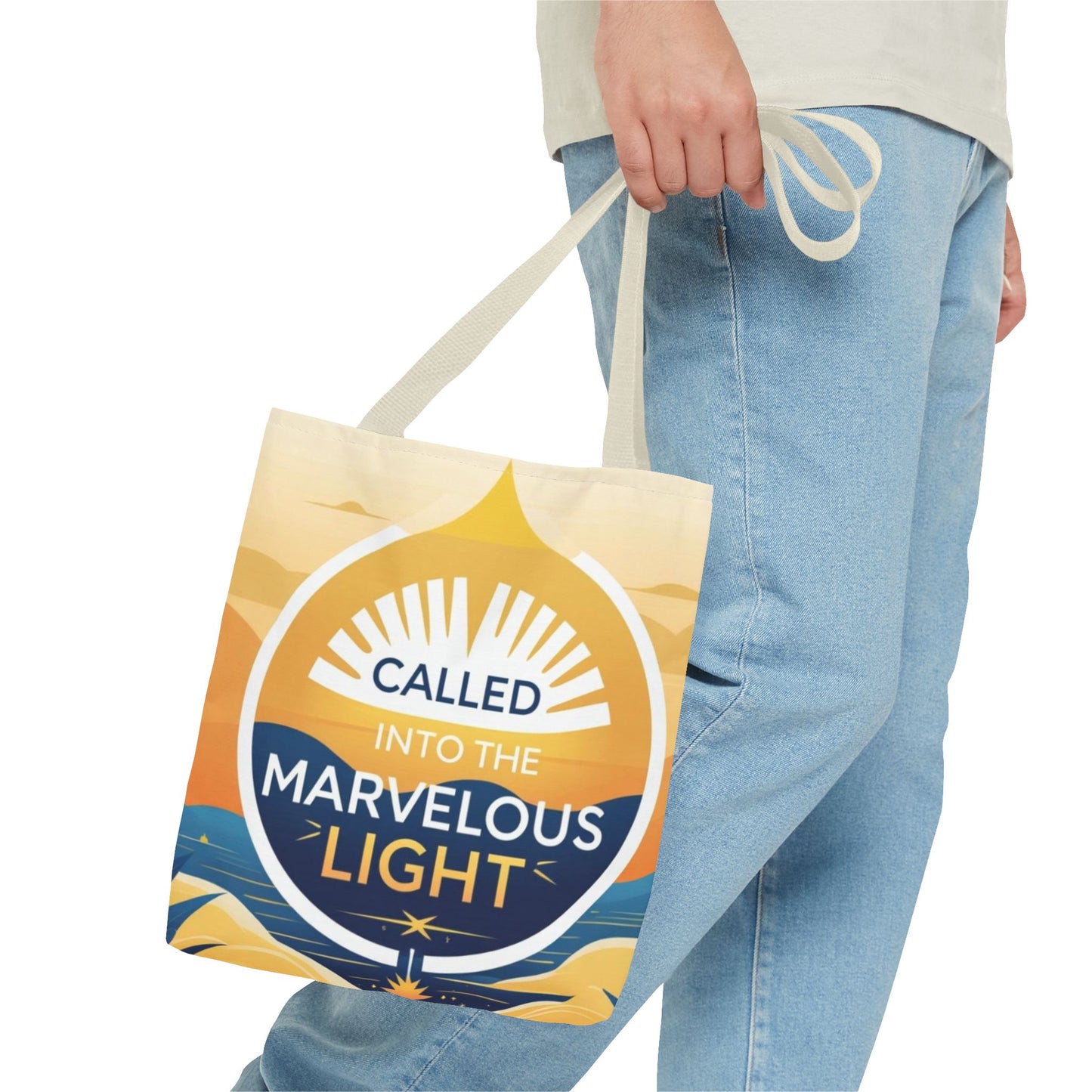 Marvelous Light Tote Bag - Inspirational Gift for Women, Eco-Friendly Shopping Bag, Boho Style, Spiritual Decor
