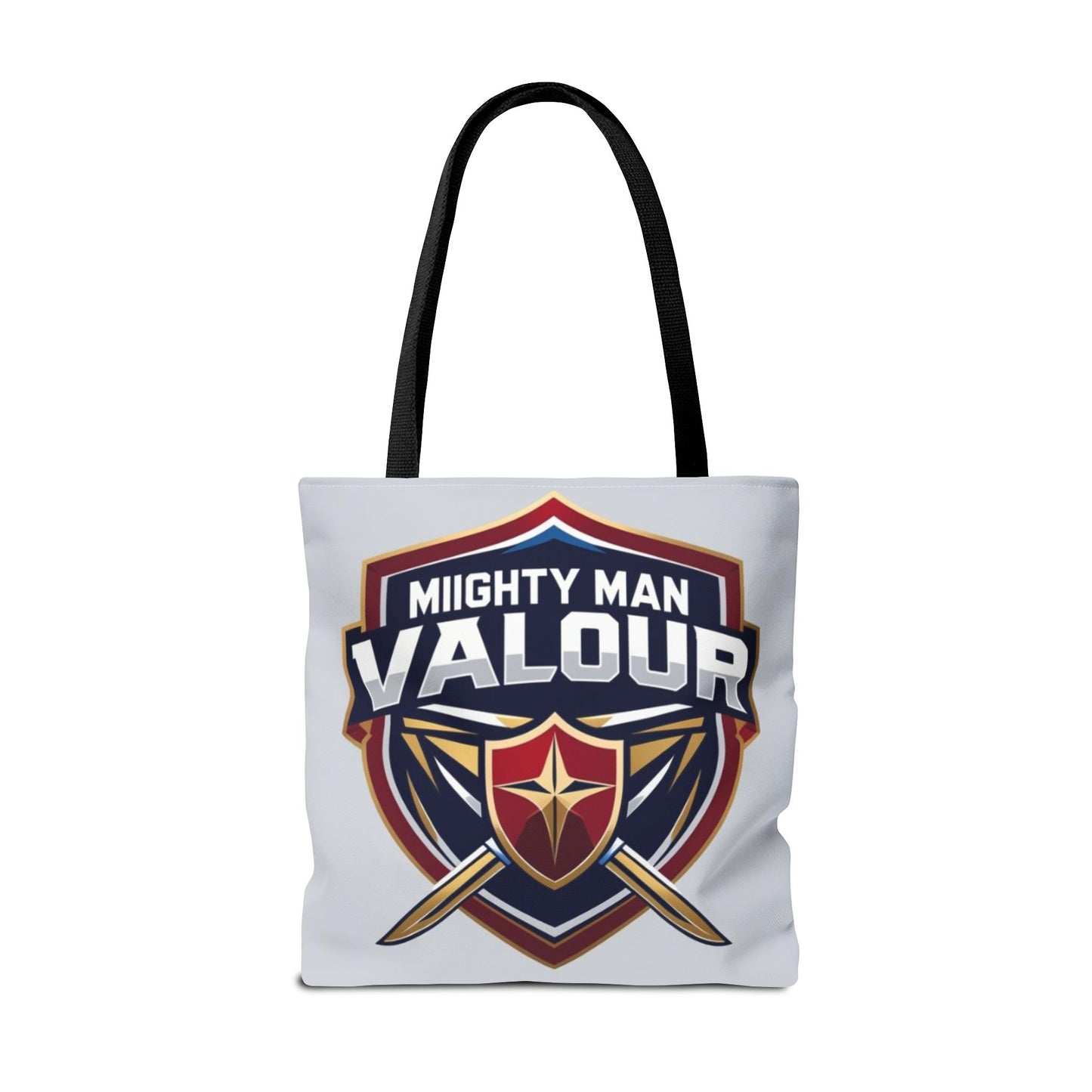 Mighty Man Valor Tote Bag - Versatile Carryall for Heroes, Gift for Gamers, Motivational Shopping Bag, Everyday Eco-Friendly Tote