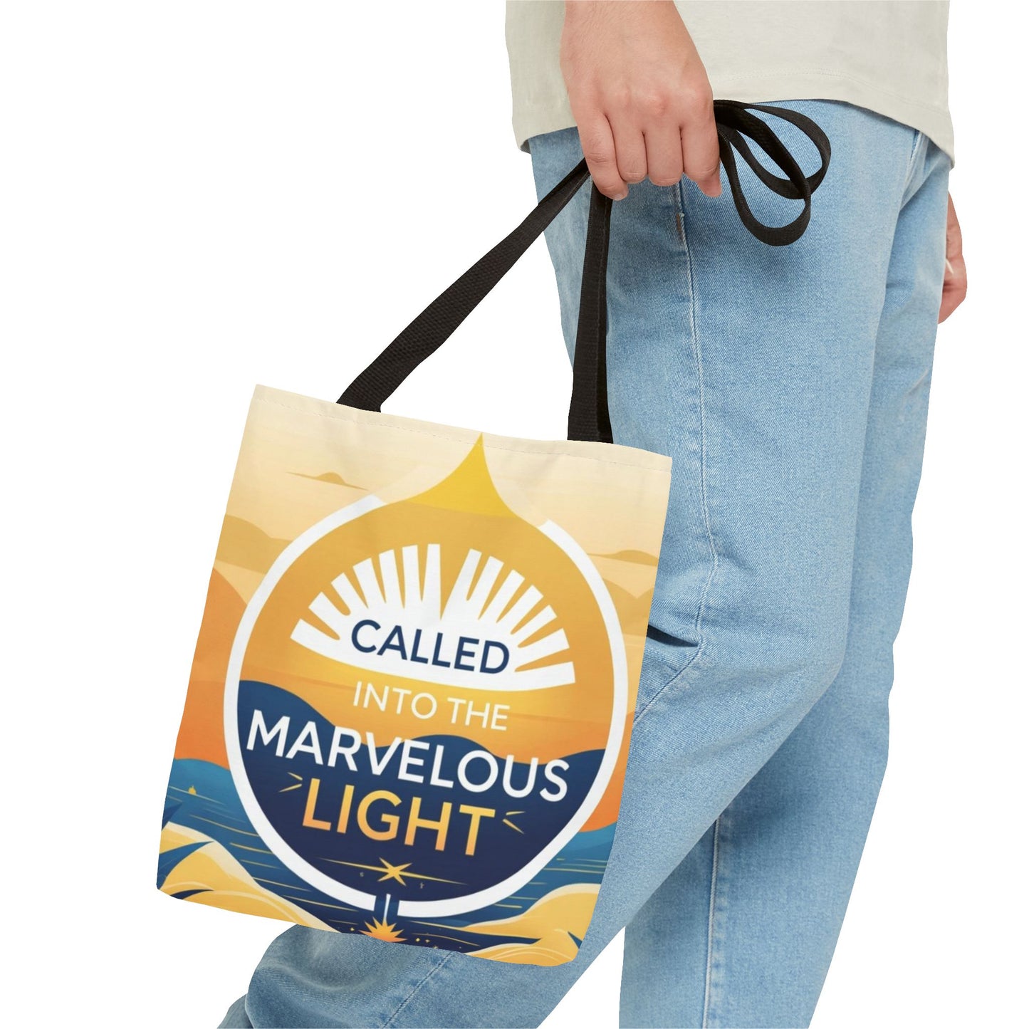 Marvelous Light Tote Bag - Inspirational Gift for Women, Eco-Friendly Shopping Bag, Boho Style, Spiritual Decor