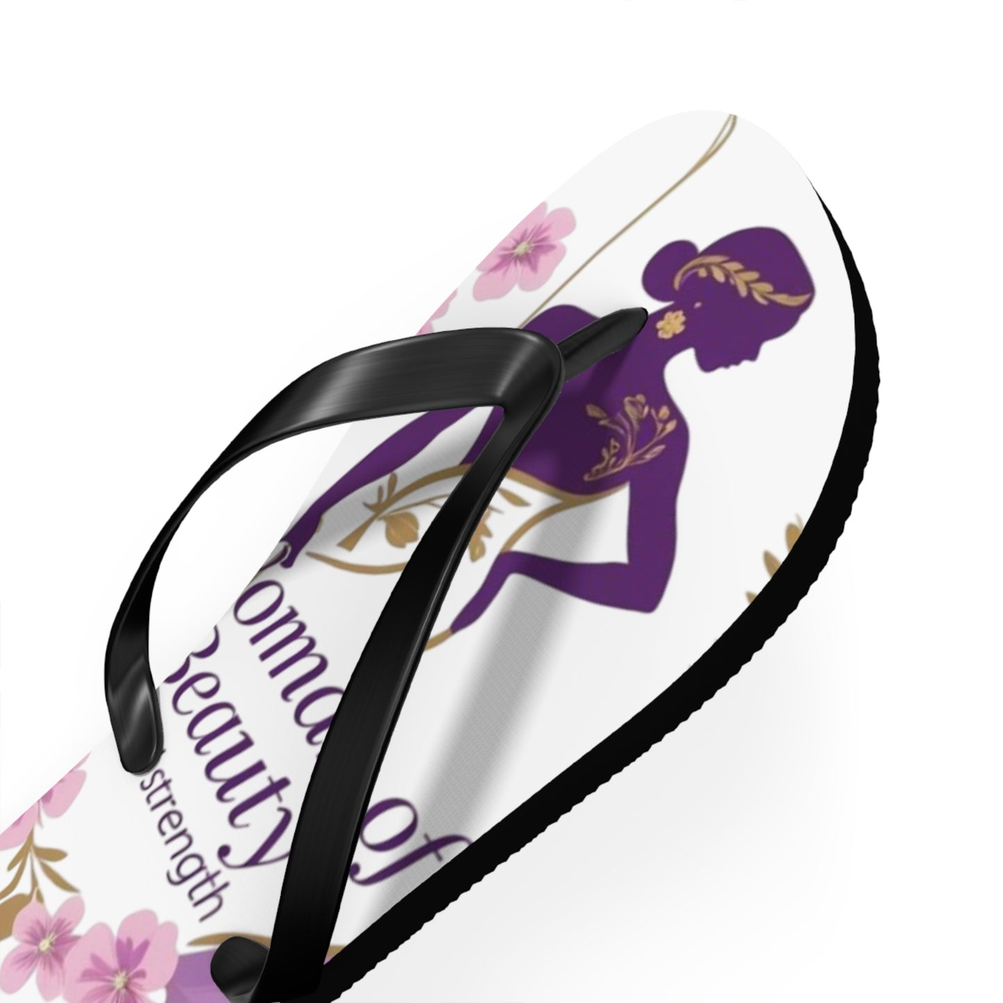 Empowered Woman Flip Flops | Inspiring Footwear for Summer, Perfect Gift for Her, Beach, Vacation, Self-Love Celebration