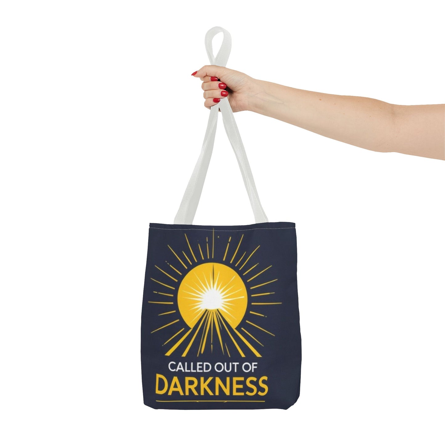 Sunshine Tote Bag, Motivational Shoulder Bag, Inspirational Gift, Everyday Use, Summer Tote, Called Out of Darkness