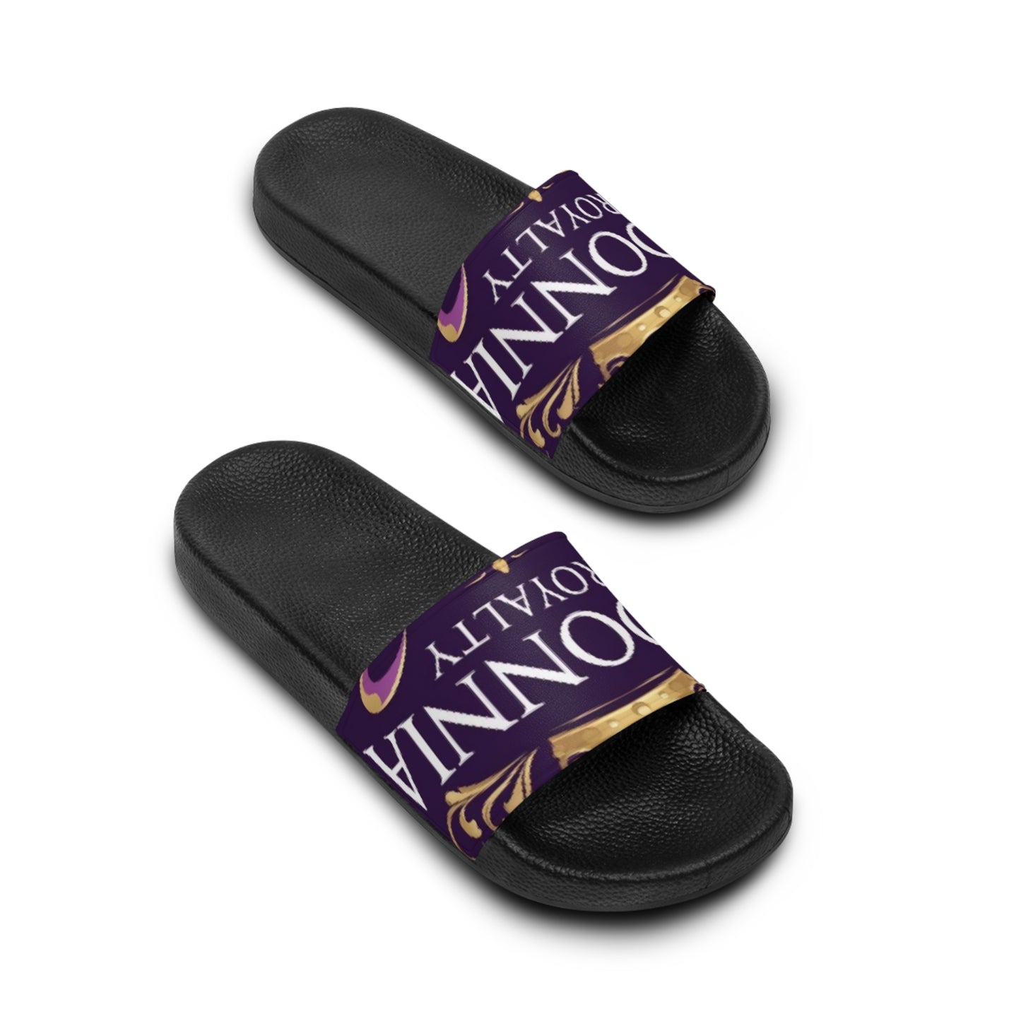 Men's Slide Sandals with Royalty Design - Stylish Footwear for Summer, Pool Parties, Beach Days, Gifts for Him, Comfortable Slides