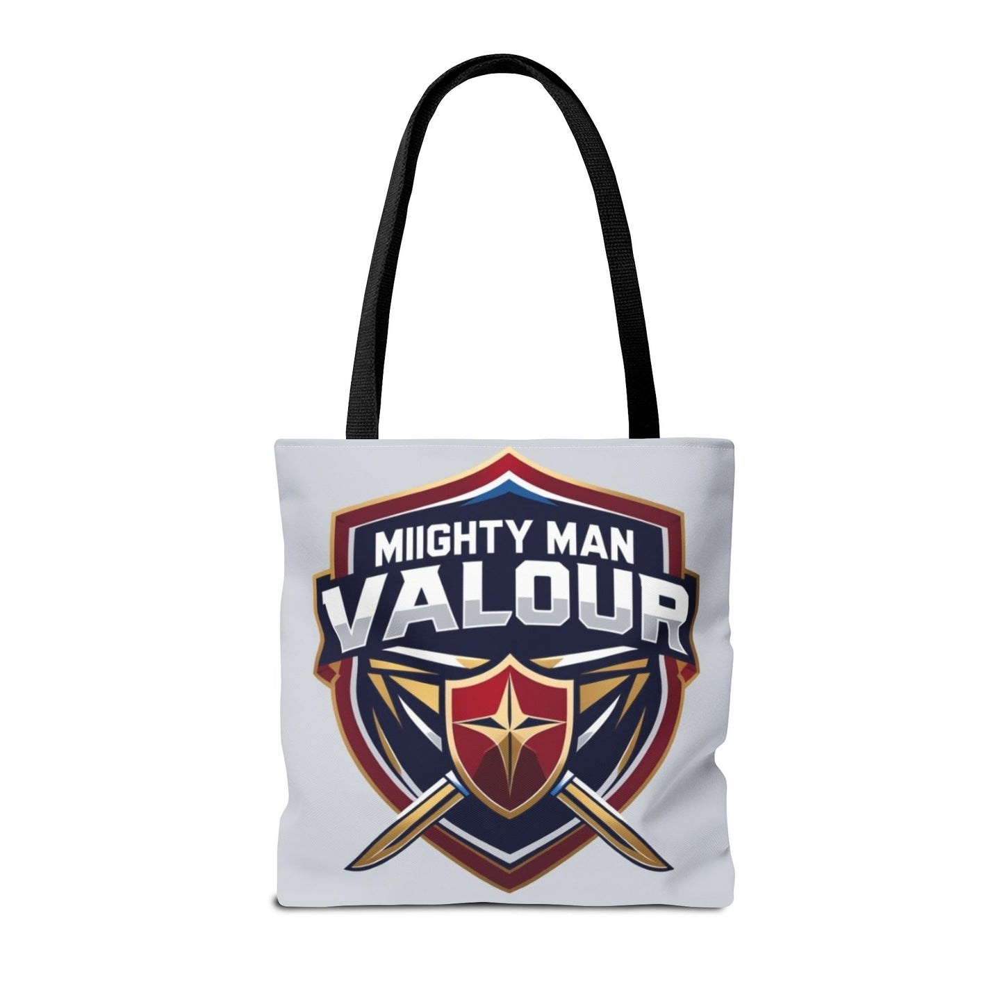 Mighty Man Valor Tote Bag - Versatile Carryall for Heroes, Gift for Gamers, Motivational Shopping Bag, Everyday Eco-Friendly Tote