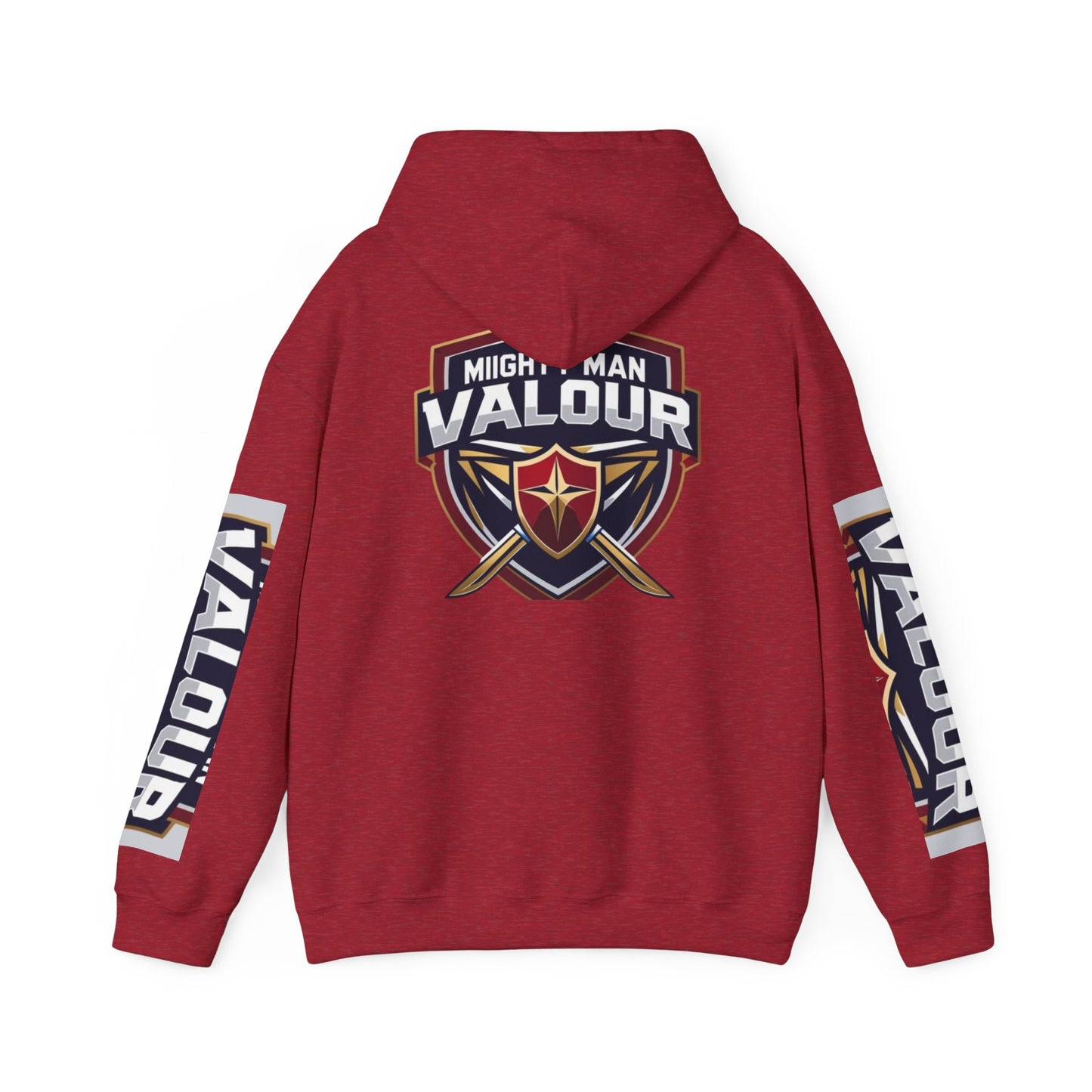 Valour Warrior Hoodie - Unisex Heavy Blend Sweatshirt, Gift for Gamers, Cozy Everyday Wear, Motivational Apparel, Sports Merch