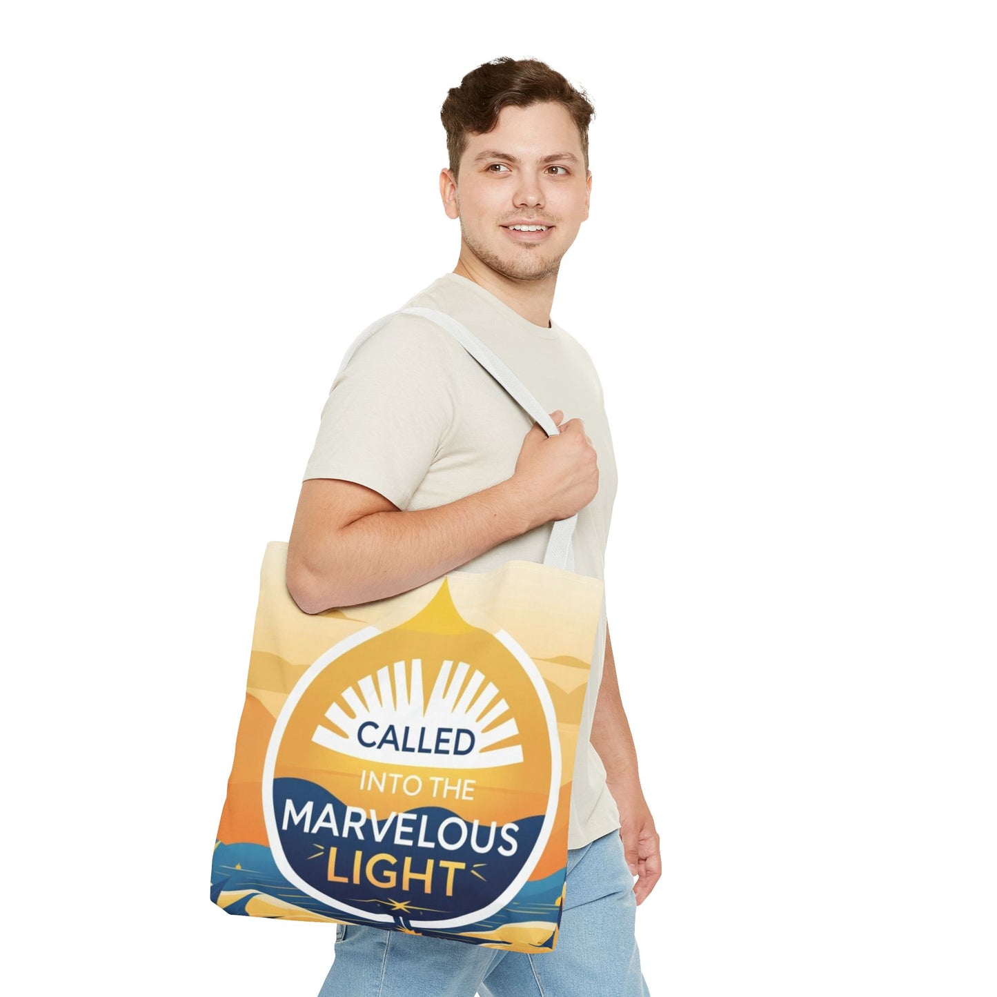 Marvelous Light Tote Bag - Inspirational Gift for Women, Eco-Friendly Shopping Bag, Boho Style, Spiritual Decor