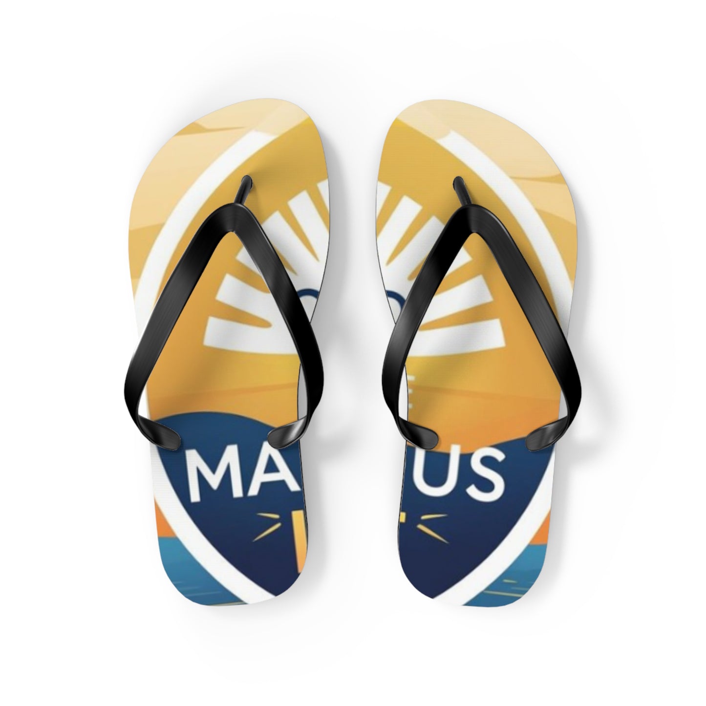 Sunny Day Flip Flops, Summer Footwear, Beach Essentials, Vacation Sandals, Custom Summer Gift, Pool Party Accessory