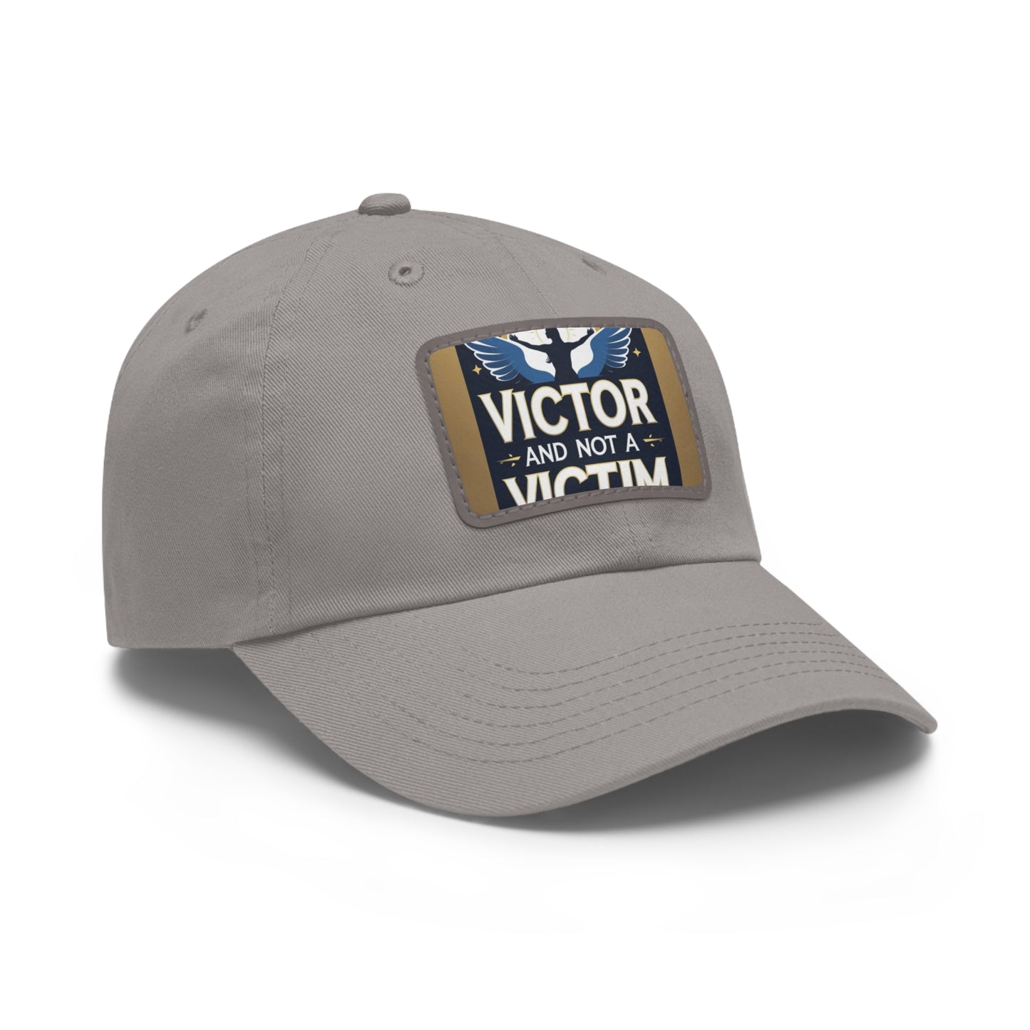 Dad Hat with Leather Patch - "Victor and Not a Victim" - Stylish Cap for Men, Gift for Dad, Father's Day, Casual Wear, Motivational [...]