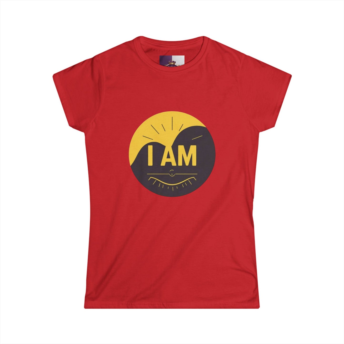 Inspirational Women's Softstyle Tee - Empowering I AM, Uplifting Statement Shirt, Motivational Gift, Casual Wear, Spiritual Tee