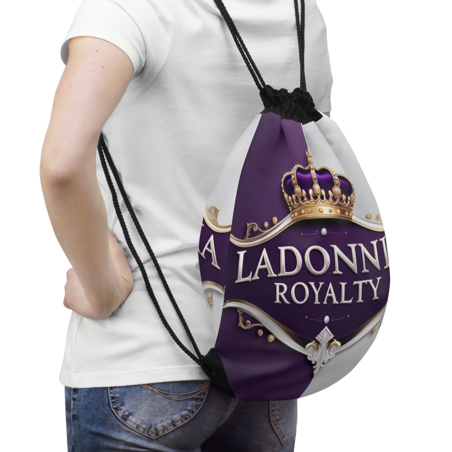 Royalty Drawstring Bag | LADONNIA Design, Stylish Gym Bag, Personalized Gift, Travel Accessory, Party Favor