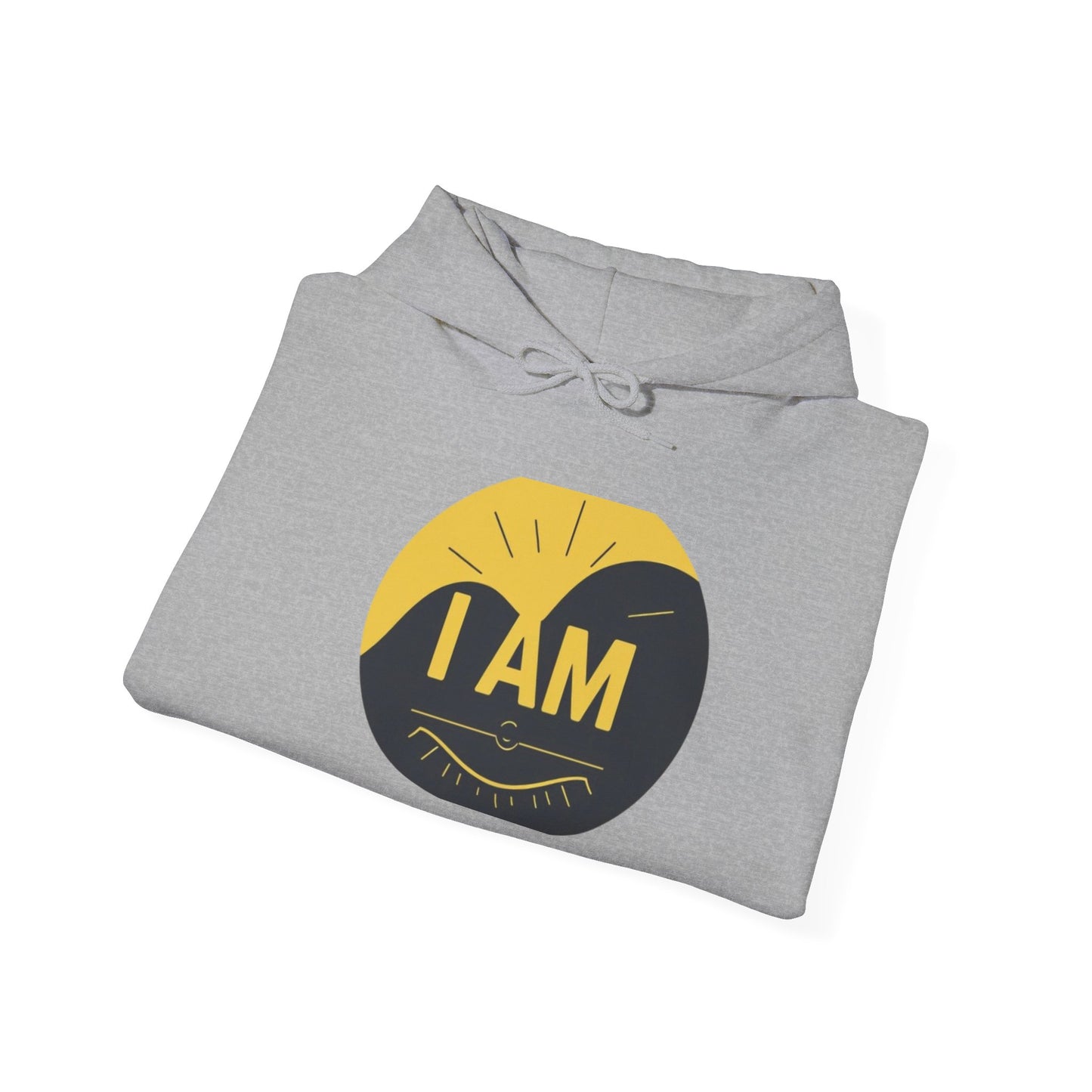 Inspirational Hooded Sweatshirt – I AM, Motivational Apparel, Unisex Hoodie for Comfort, Gift for Encouragement, Positive Vibes