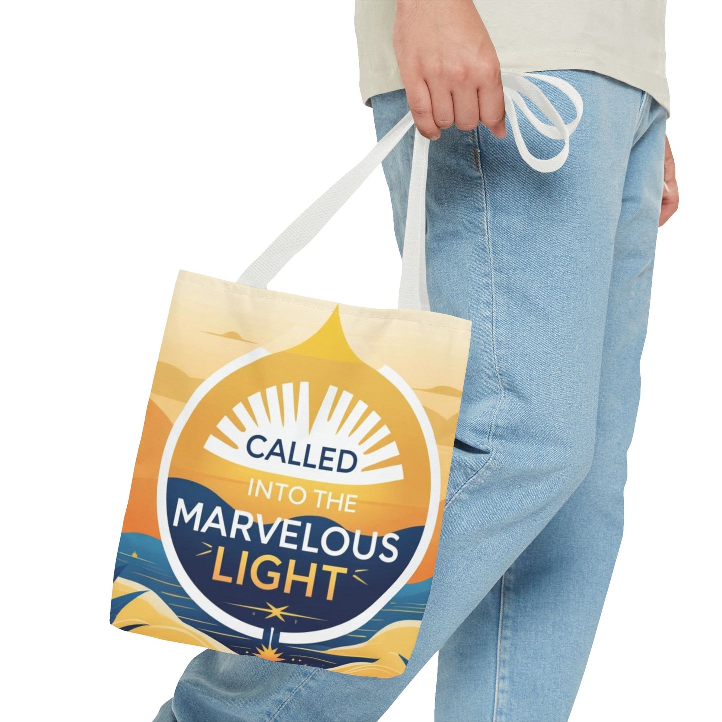 Marvelous Light Tote Bag - Inspirational Gift for Women, Eco-Friendly Shopping Bag, Boho Style, Spiritual Decor