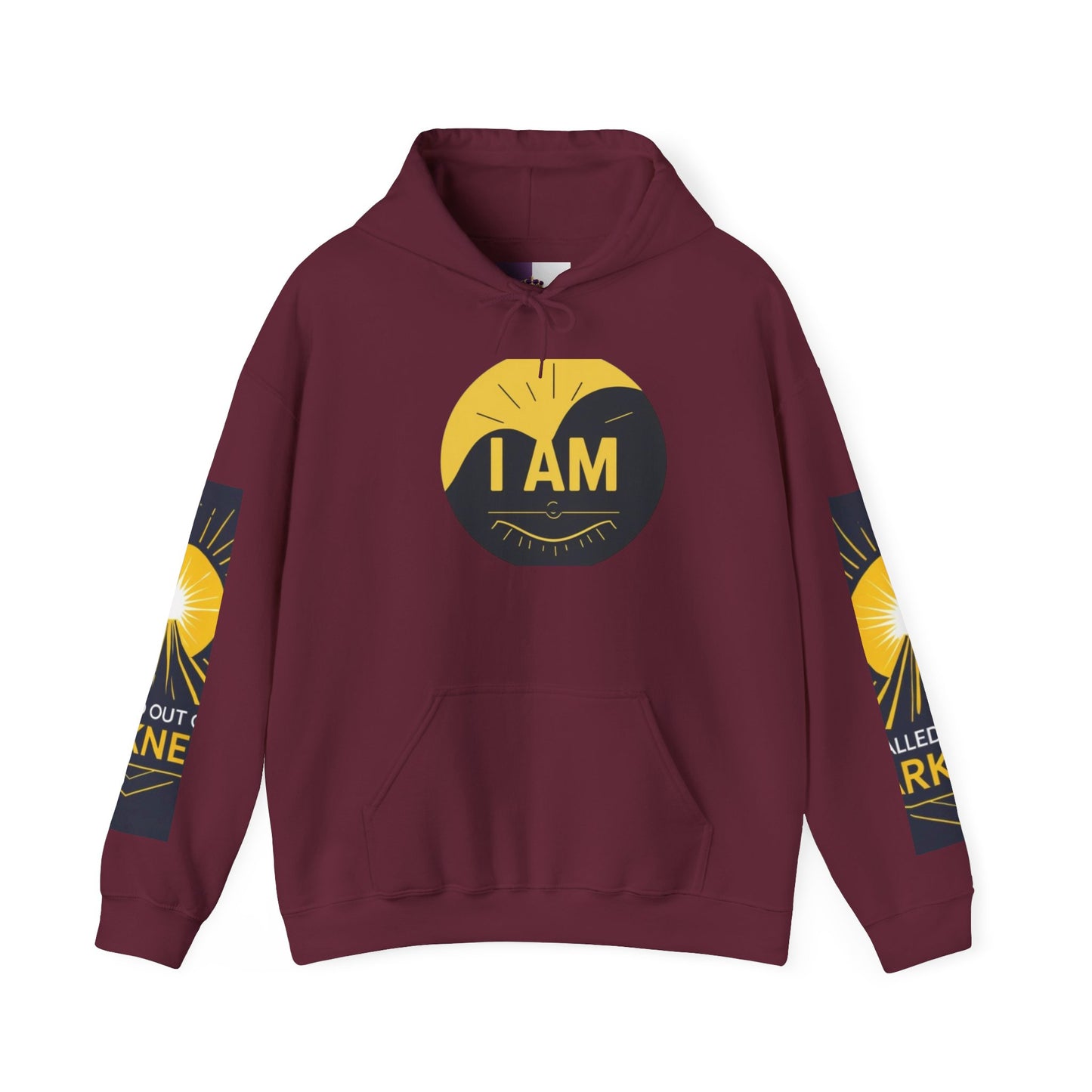 Inspirational Hooded Sweatshirt – I AM, Motivational Apparel, Unisex Hoodie for Comfort, Gift for Encouragement, Positive Vibes