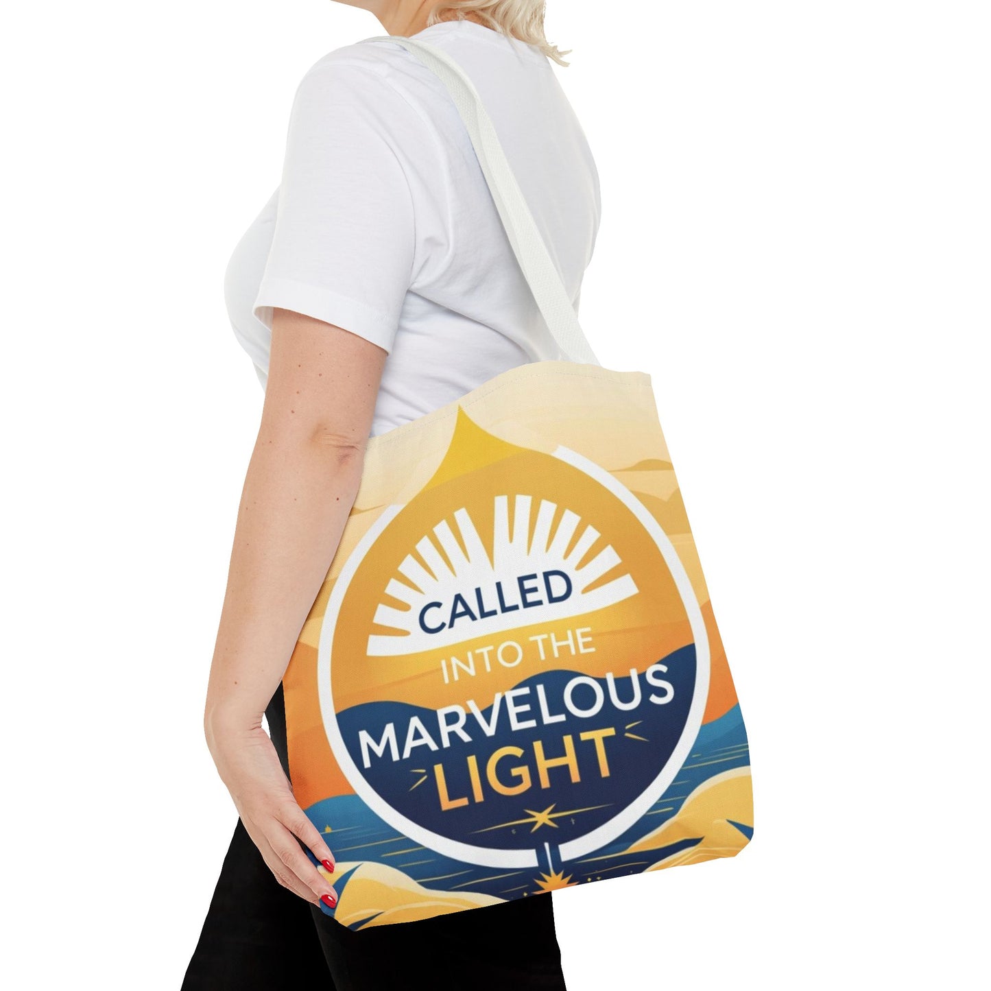 Marvelous Light Tote Bag - Inspirational Gift for Women, Eco-Friendly Shopping Bag, Boho Style, Spiritual Decor