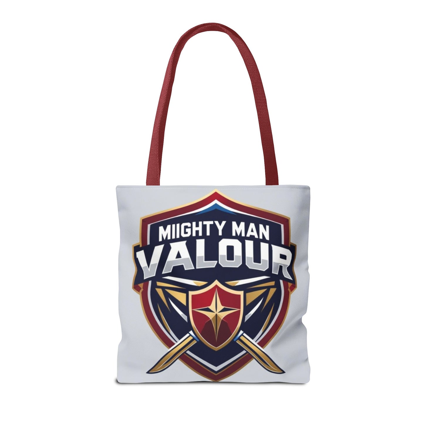 Mighty Man Valor Tote Bag - Versatile Carryall for Heroes, Gift for Gamers, Motivational Shopping Bag, Everyday Eco-Friendly Tote
