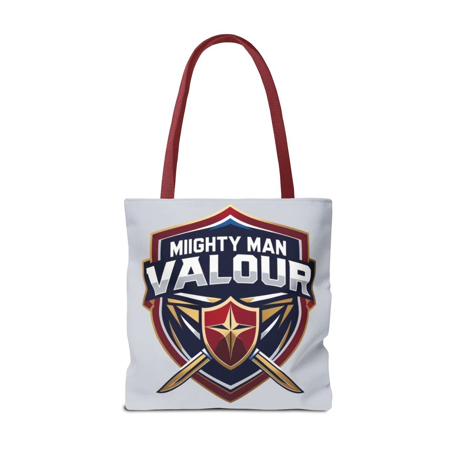 Mighty Man Valor Tote Bag - Versatile Carryall for Heroes, Gift for Gamers, Motivational Shopping Bag, Everyday Eco-Friendly Tote