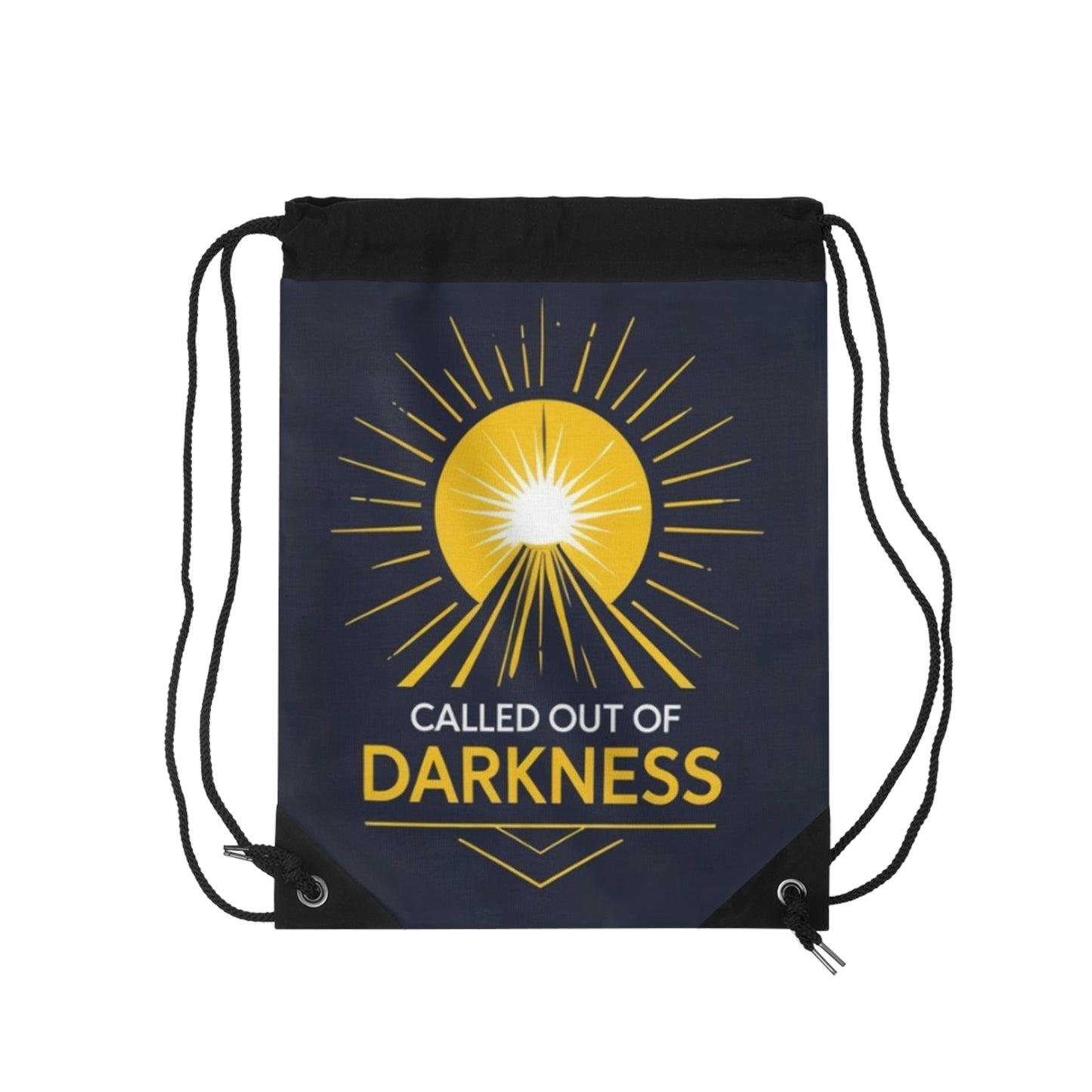 Drawstring Bag for Spiritual Journeys, Called Out of Darkness, Motivational Tote, Gift for Light Seekers, Inspirational Gym Sack